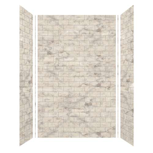 Textured tile shower wall
