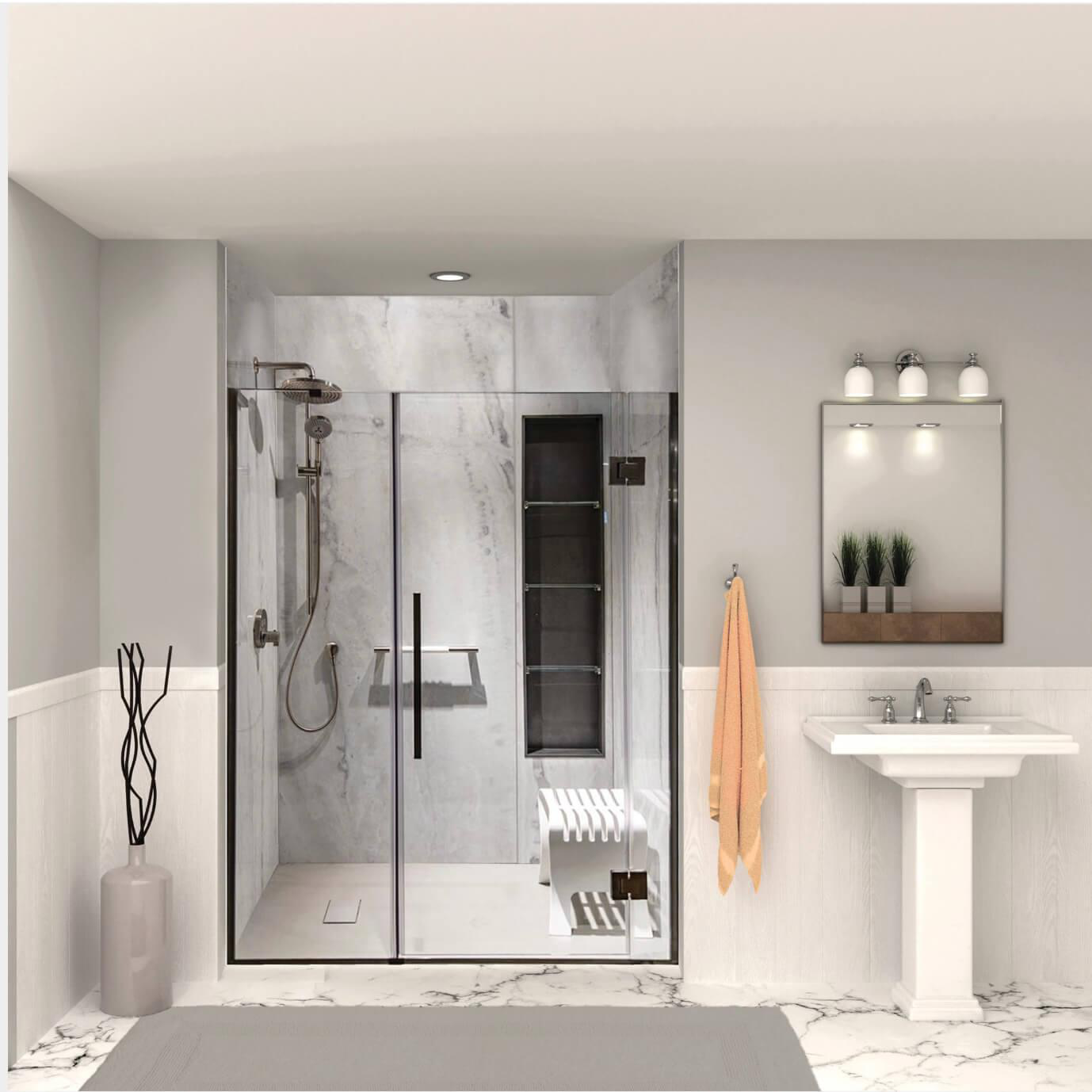 A bathroom remodeling project