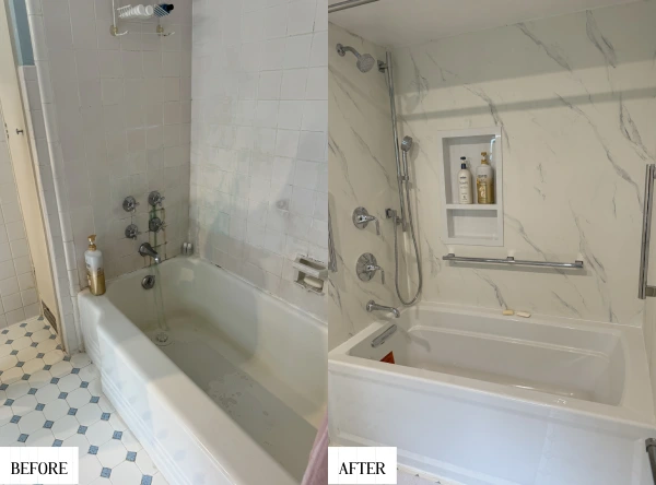 a remodelled bathtub