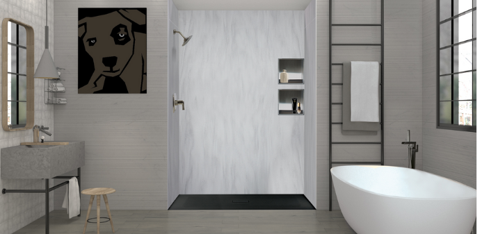 : A modern bathroom