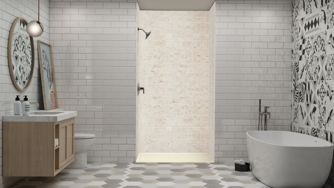 A modern bathroom