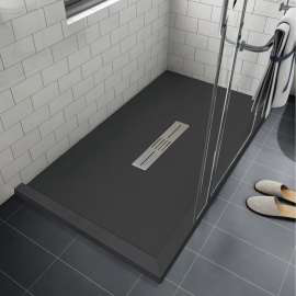 A newly installed shower area
