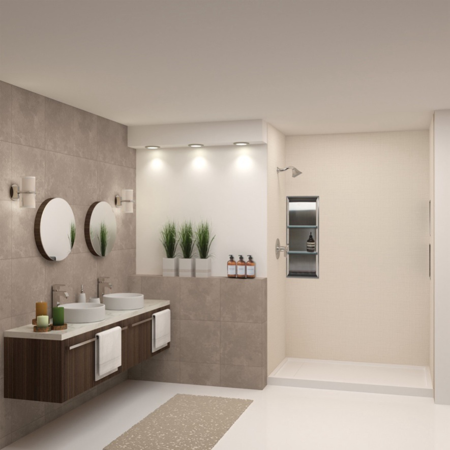 Luxury bathroom remodeling with modern shower design in Westchester