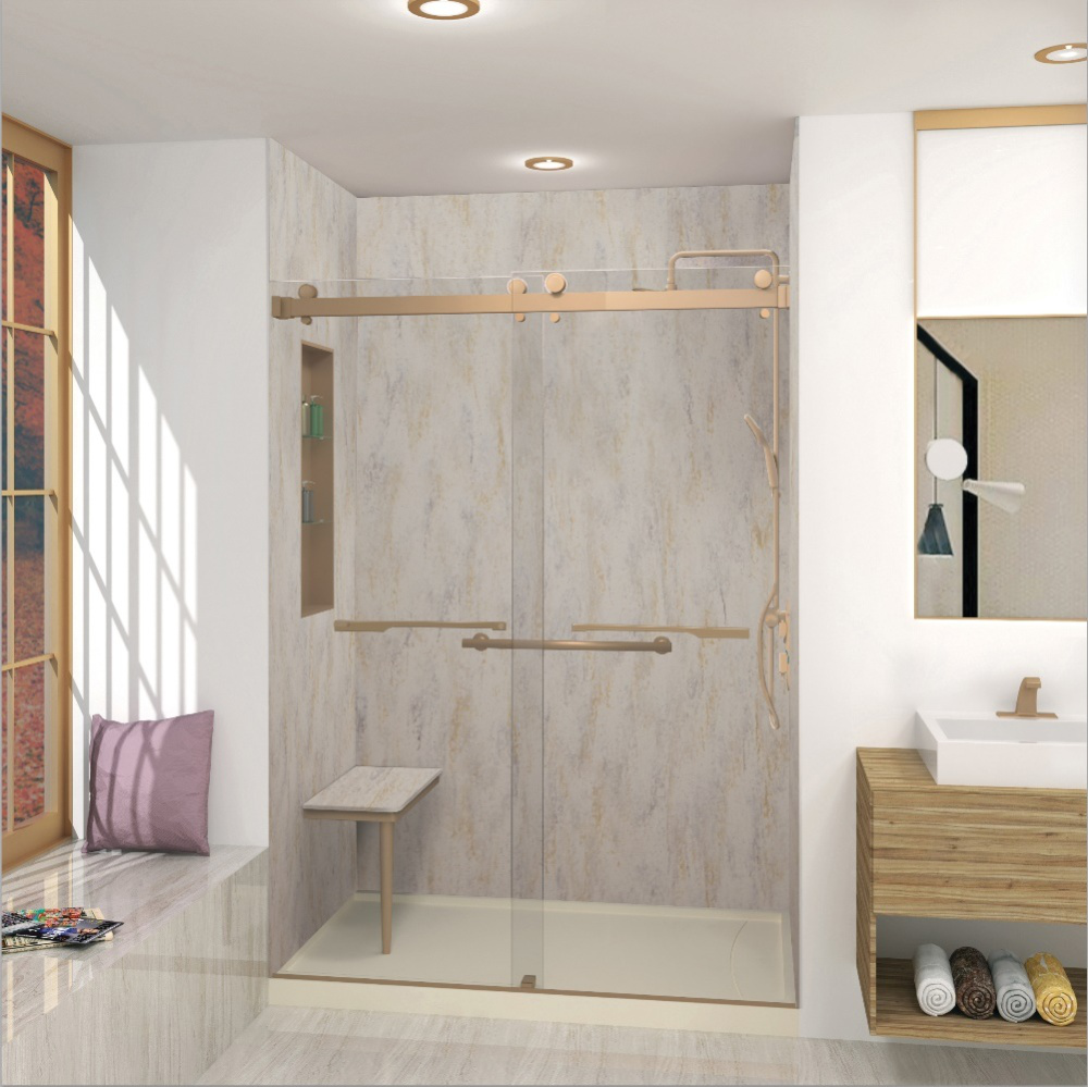 a bathroom remodel by Bath Replacers